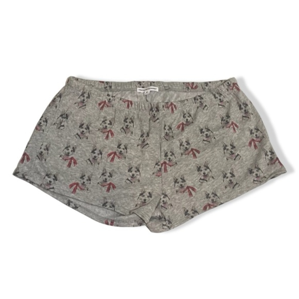 NWOT Pajama Shorts Loungewear Husky Dog Print Heather Gray Grayson Threads New